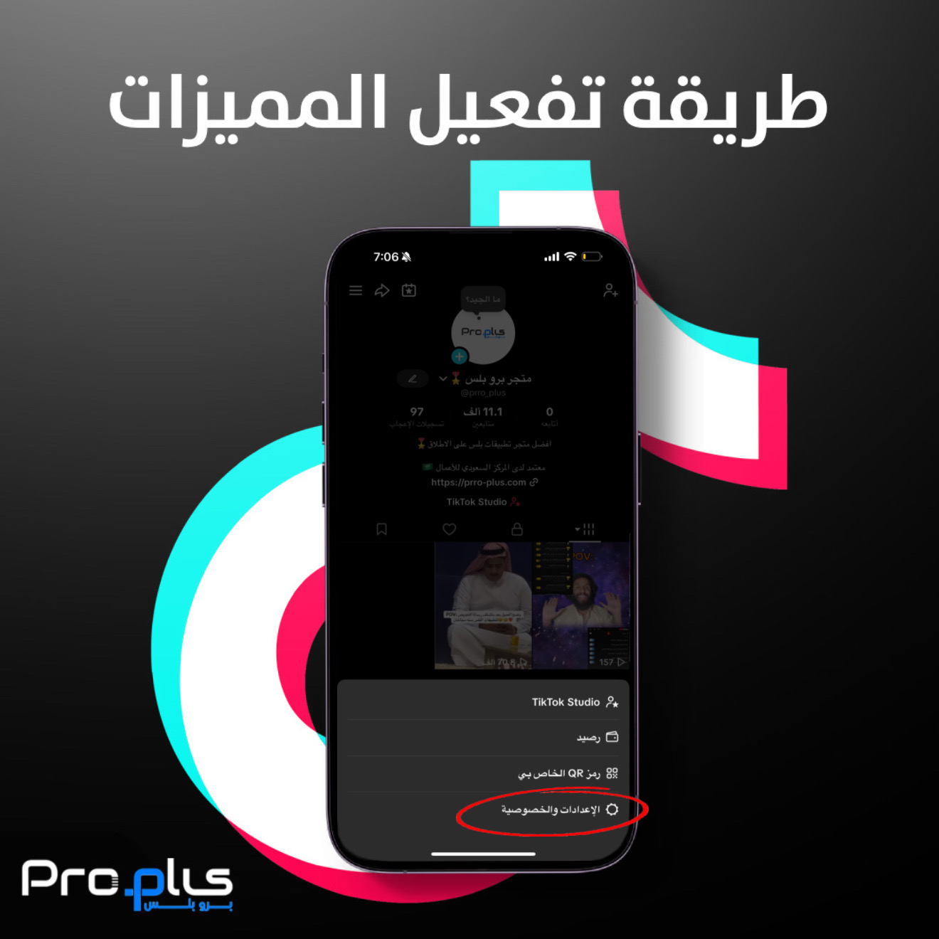 إعدادات وخصوصية تيك توك